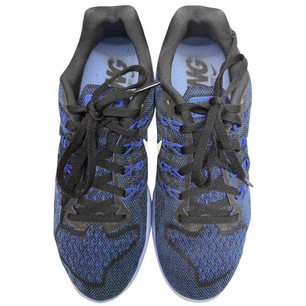 Nike Women's LunarTempo 2 Athletic Sneaker Shoes Black Blue 818098‎ 401 Size 8.5